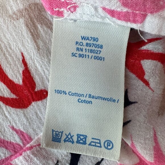 Boden Womens 14 Top Birds Dove Print Multicolor Peasant Lightweight Boho - Picture 10 of 11